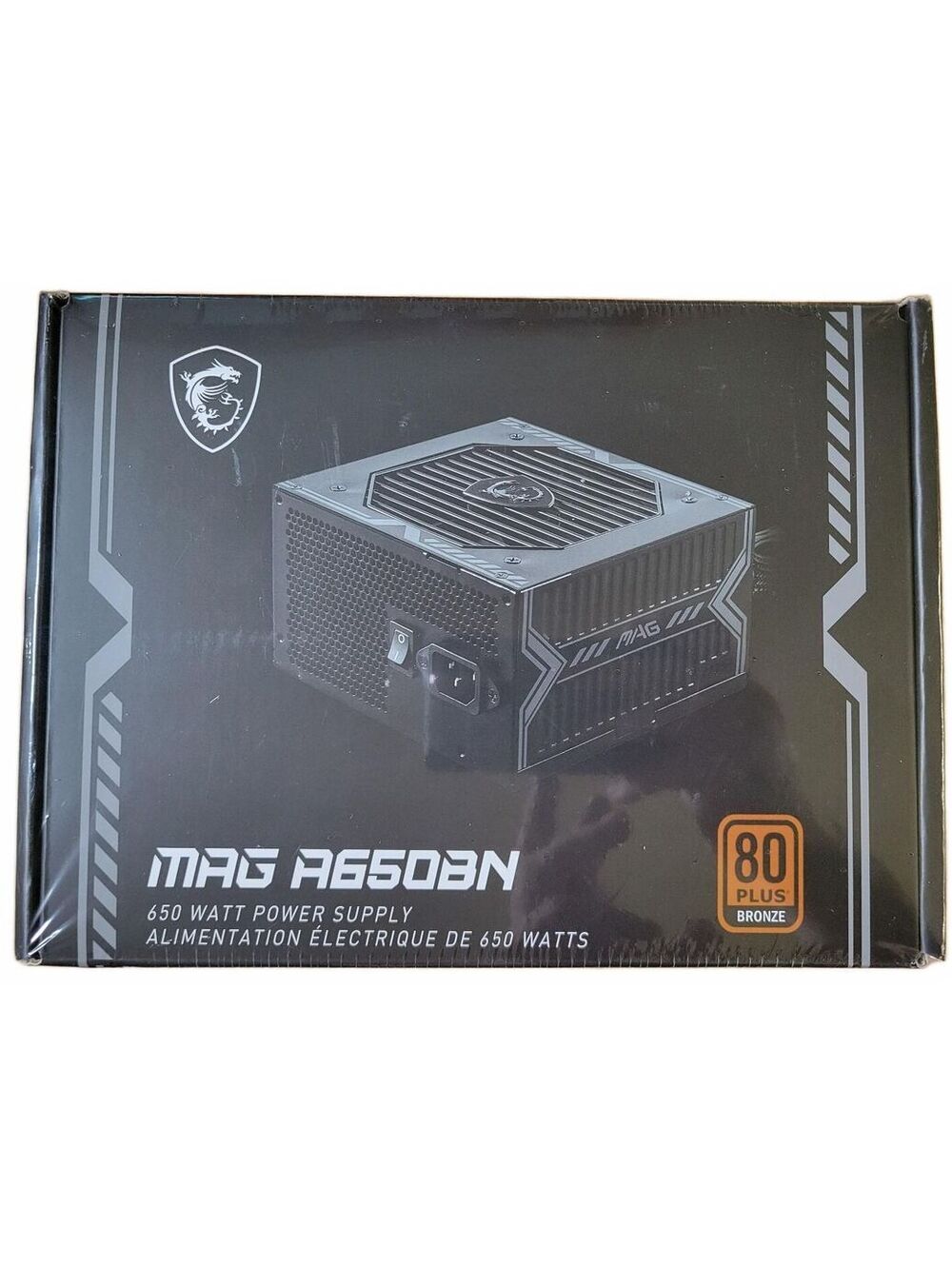 MSI MAG A650BN 650 Watt Power Supply 80 Plus Bronze Certified Factory Sealed!